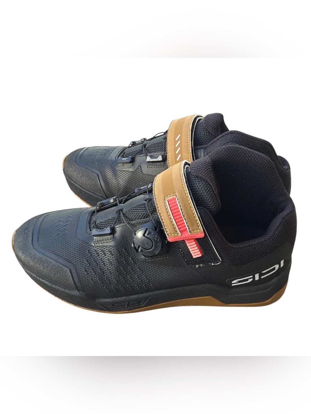 Sidi Men's Black and Tan Performance Cycling Shoes MTB Size 8